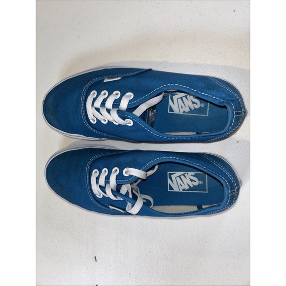 VANS Sneakers Men 6 Women 7.5 Blue Low Top Canvas Shoes‎ Skater Lace Up - Picture 8 of 10